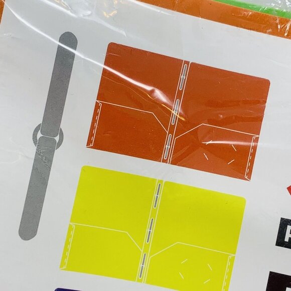 File Folders 3 Prong 2 Pocket Multi Color Pack of 6 Plastic 9.5" x 11.5" - Picture 3 of 5